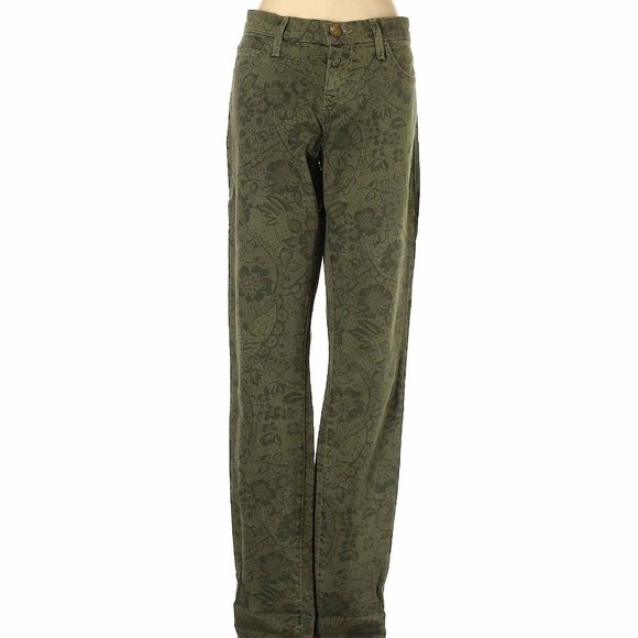 Current/Elliott Jeans Green Flower Print. Size 29 - Picture 1 of 7